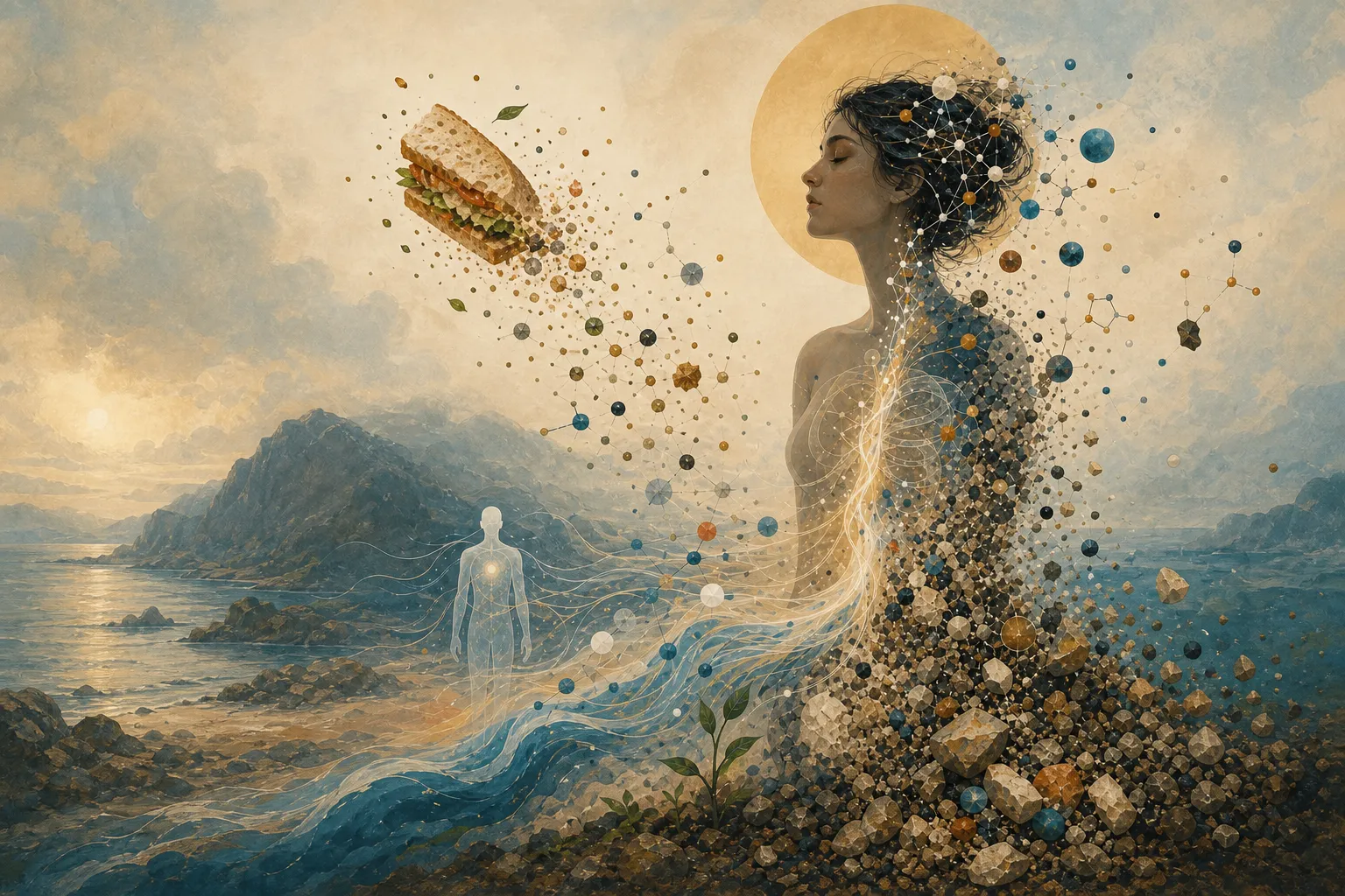 OpenAI Playground screenshot illustrating the Theseus's ship paradox as a metaphor for identity and atomic replacement.